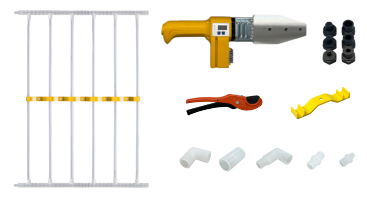 Wandheizung Set 50 m² - Rohrabstand 8cm - Basis - egger Wohlfühl-Klima