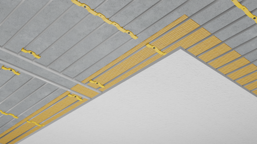 Ceiling heating reed plaster