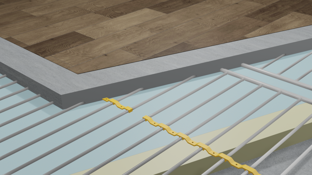 Underfloor heating screed