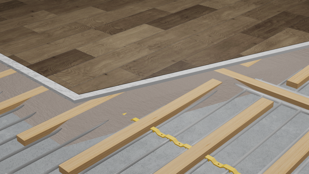 Underfloor heating drywall slab fill